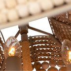 Kalco Lighting 527155JT Jute Coaxial 26-in 6 Light Socket Jute Pendant Image 3