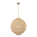 Kalco Lighting Coaxial 26-in 6 Light Socket Jute Pendant