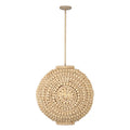 Kalco Lighting 527156JT Jute Coaxial 26-in 6 Light Socket Jute Pendant Image 1