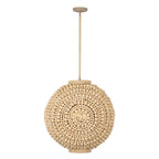 Kalco Lighting 527156JT Jute Coaxial 26-in 6 Light Socket Jute Pendant Image 1