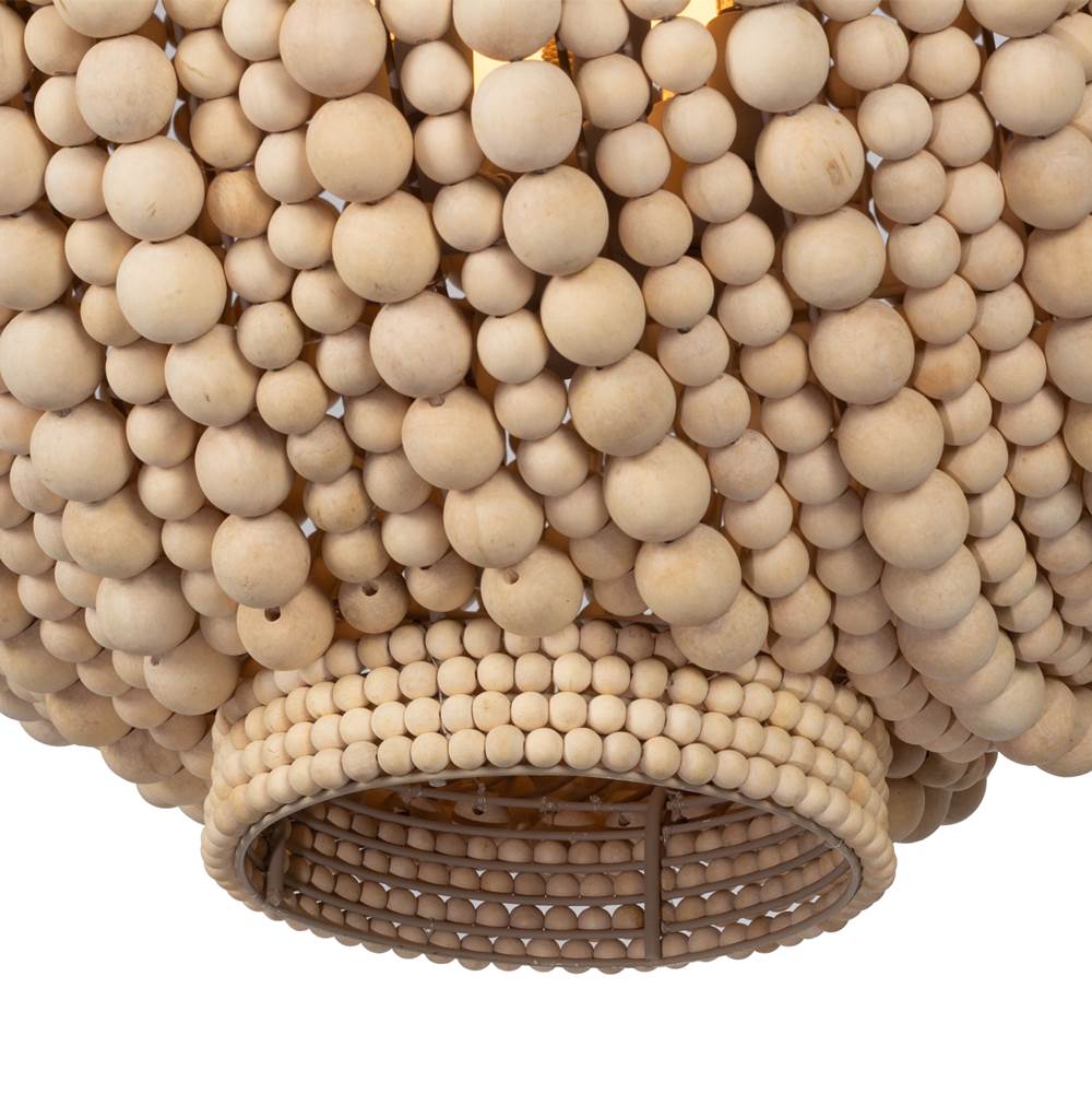 Kalco Lighting 527156JT Jute Coaxial 26-in 6 Light Socket Jute Pendant Image 3