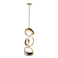 Kalco Lighting 527211BGZ Brushed Gold With Satin Bronze Onyx 13-in 3 Light Led Brushed Gold/satin Bronze Pendant Image 1