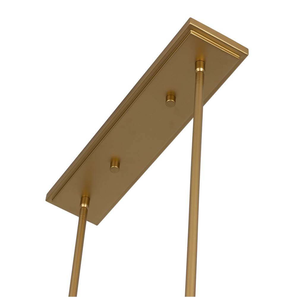 Kalco Lighting Onyx 60-in 6 Light Led Brushed Gold/satin Bronze Linear Pendant