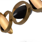Kalco Lighting 527261BGZ Brushed Gold With Satin Bronze Onyx 60-in 6 Light Led Brushed Gold/satin Bronze Linear Pendant Image 5