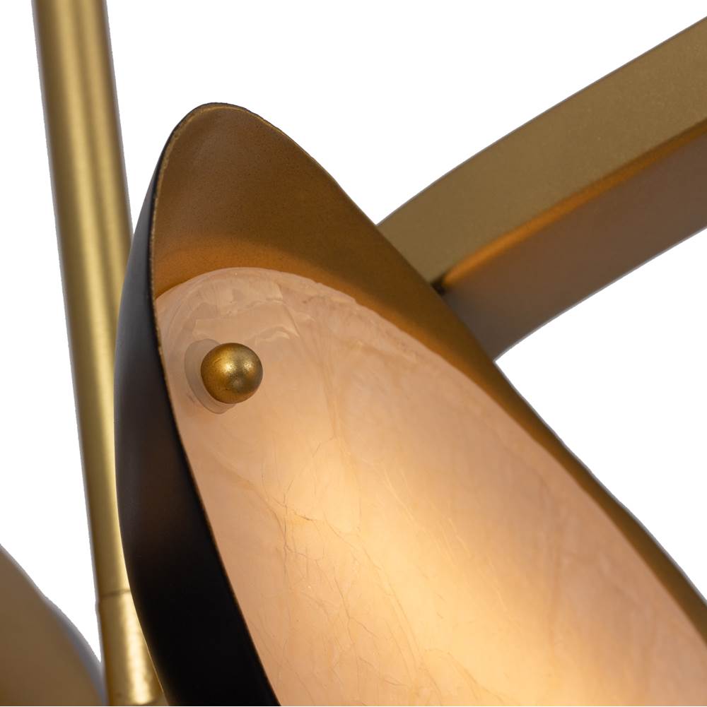 Kalco Lighting 527261BGZ Brushed Gold With Satin Bronze Onyx 60-in 6 Light Led Brushed Gold/satin Bronze Linear Pendant Image 4