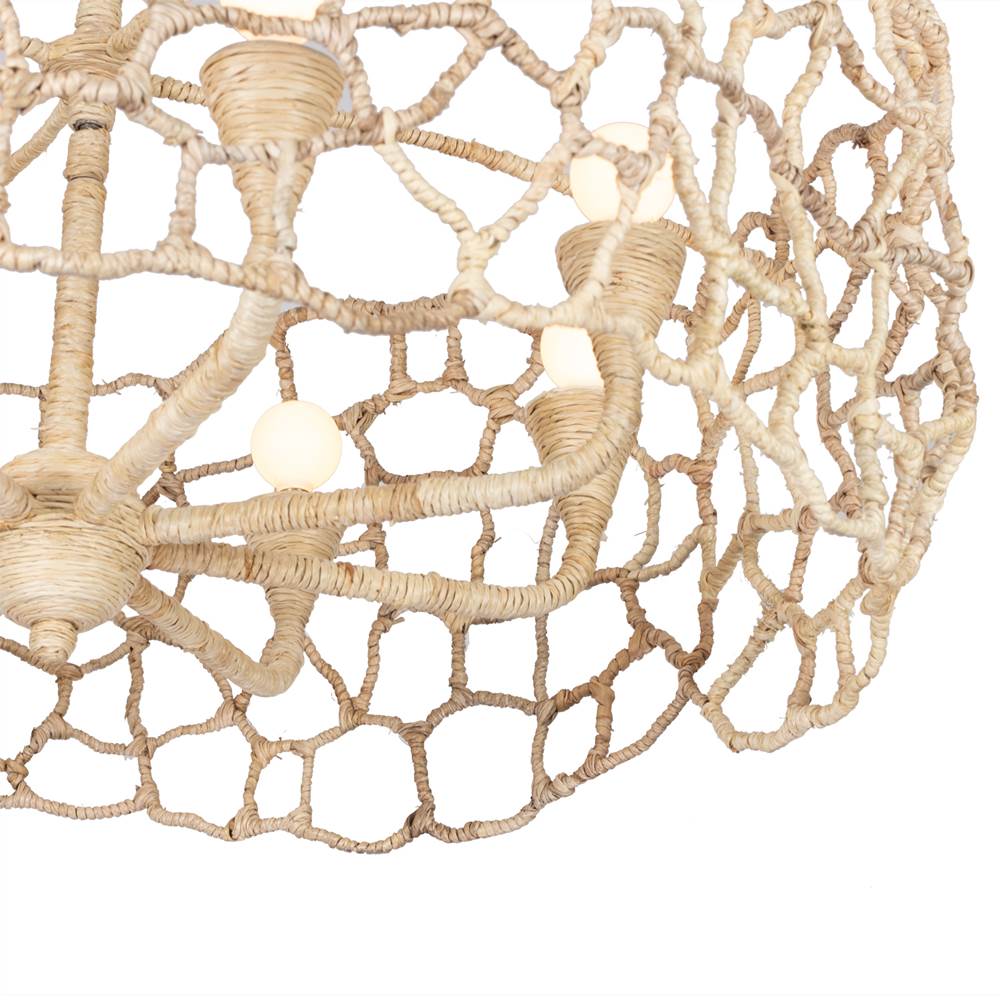 Kalco Lighting 527355WIV Warm Ivory Reef 34-in 8 Light Socket Warm Ivory Chandelier Image 5