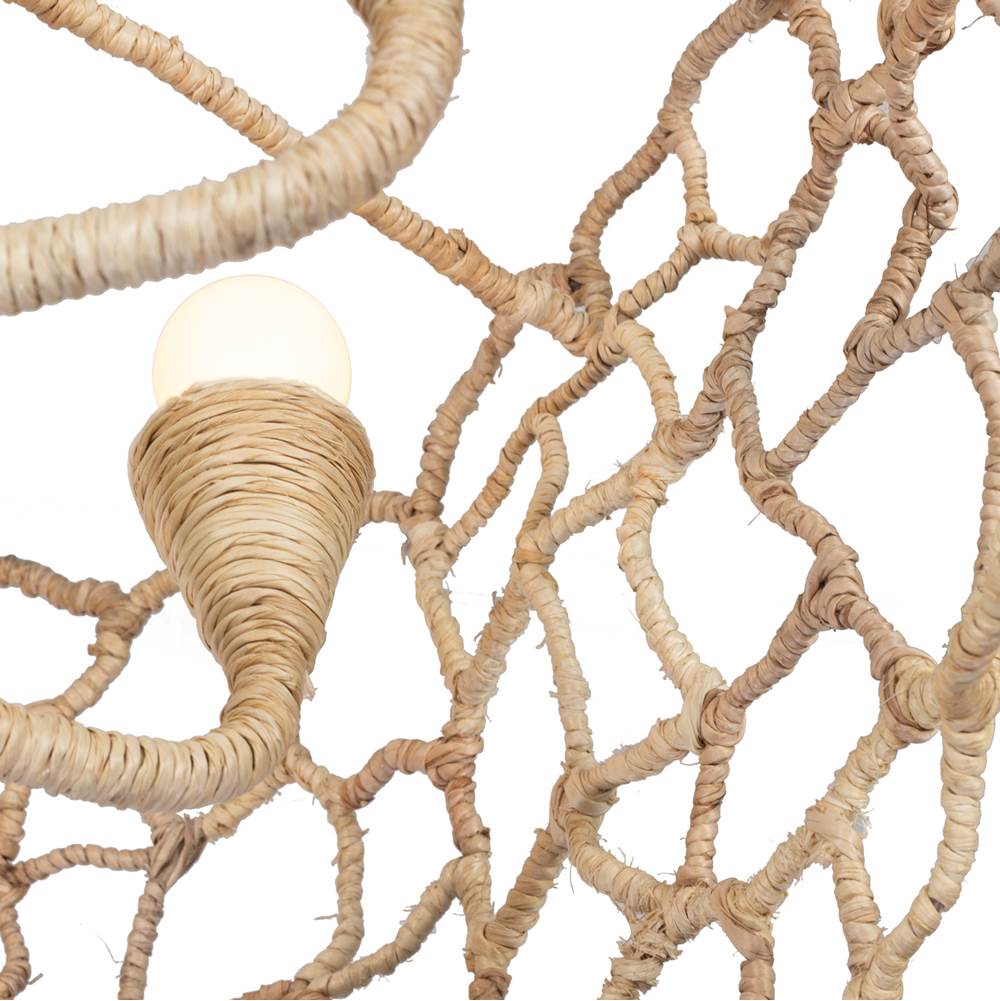 Kalco Lighting 527355WIV Warm Ivory Reef 34-in 8 Light Socket Warm Ivory Chandelier Image 4
