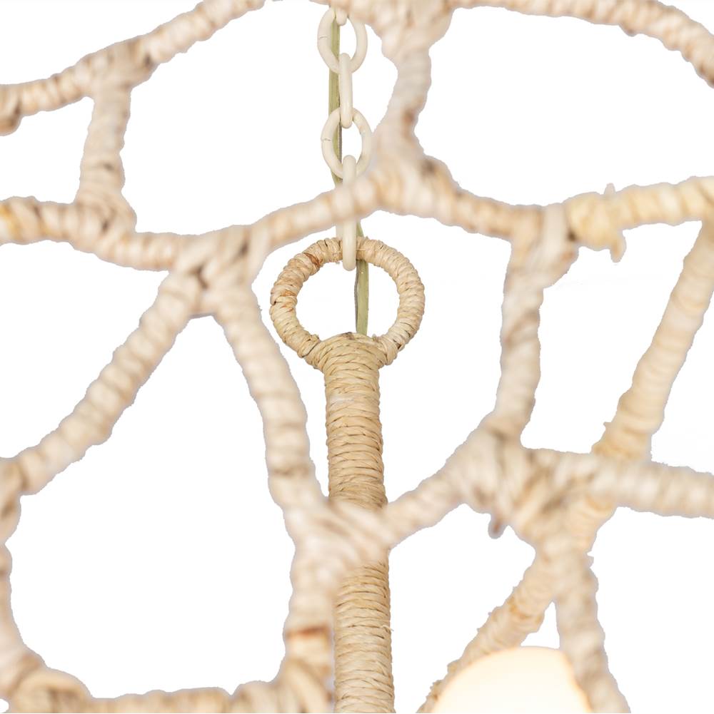 Kalco Lighting 527355WIV Warm Ivory Reef 34-in 8 Light Socket Warm Ivory Chandelier Image 2