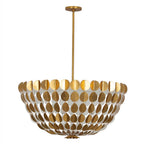 Kalco Lighting Amor 36-in 8 Light Socket Oxidized Gold Leaf And White Chandelier