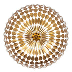Kalco Lighting 527455OLW Oxidized Gold Leaf With White Amor 36-in 8 Light Socket Oxidized Gold Leaf And White Chandelier Image 8