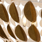 Kalco Lighting 527455OLW Oxidized Gold Leaf With White Amor 36-in 8 Light Socket Oxidized Gold Leaf And White Chandelier Image 4