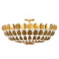 Kalco Lighting 527456OLW Oxidized Gold Leaf With White Amor 30.75-in 6 Light Socket Oxidized Gold Leaf And White Chandelier Image 1