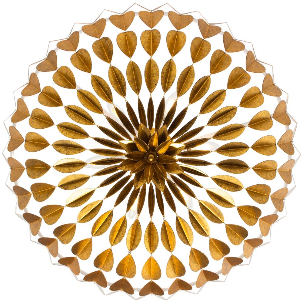 Kalco Lighting 527456OLW Oxidized Gold Leaf With White Amor 30.75-in 6 Light Socket Oxidized Gold Leaf And White Chandelier Image 6