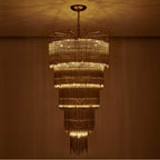 Kalco Lighting 527751VGB Vintage Brass Adorn 35.75-in 40 Light Socket Vintage Brass Chandelier Image 9