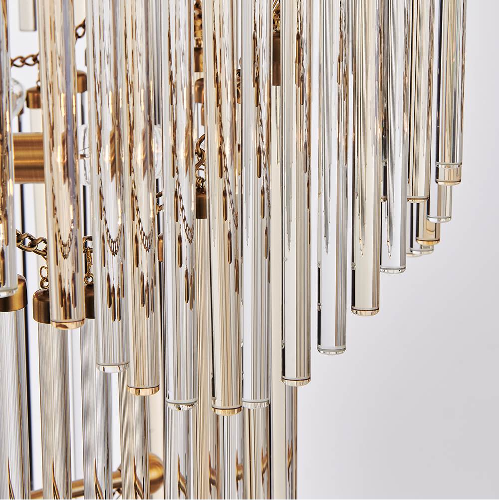 Kalco Lighting 527751VGB Vintage Brass Adorn 35.75-in 40 Light Socket Vintage Brass Chandelier Image 6