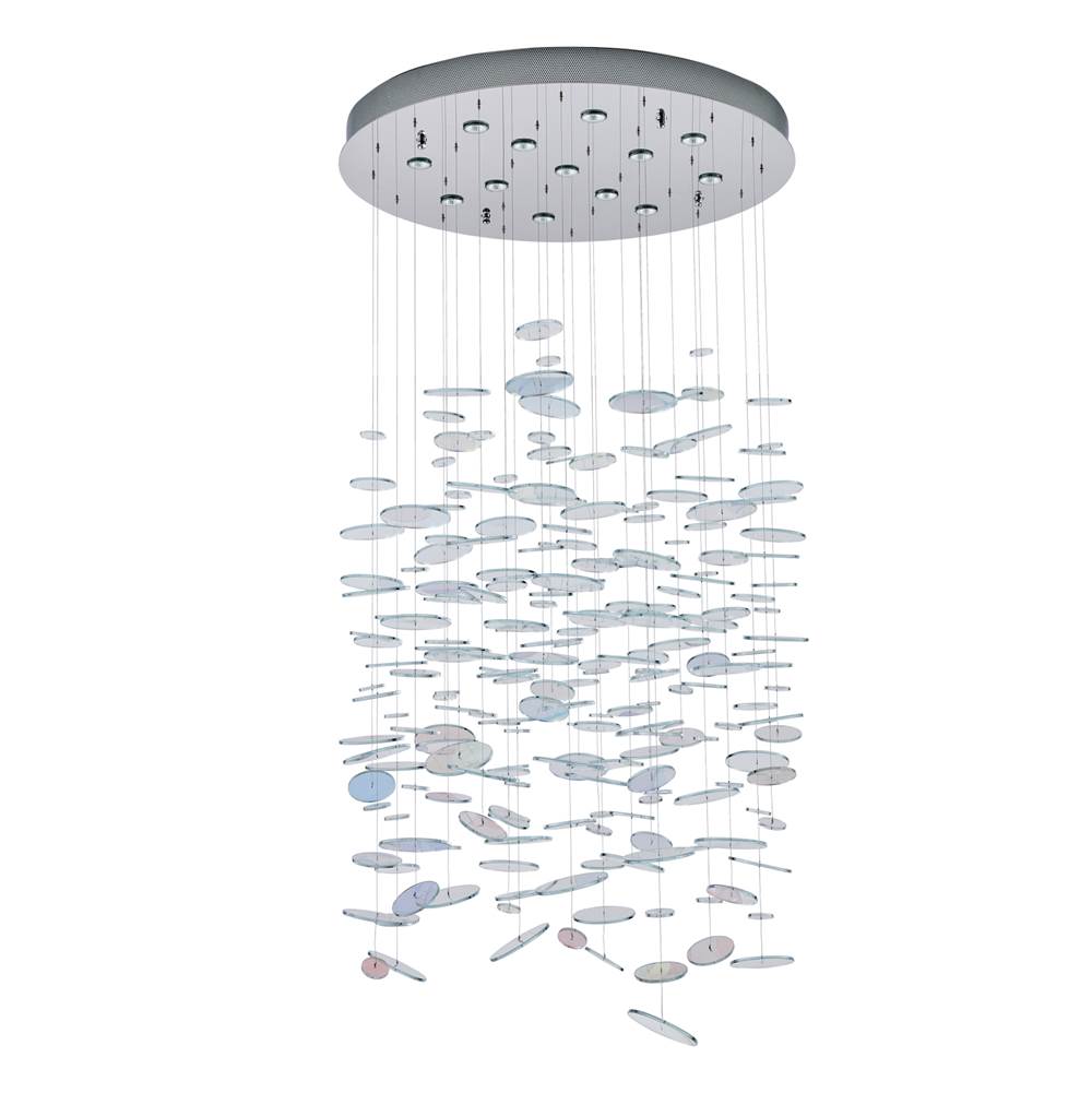 Kalco Lighting 528051CH Polished Chrome Spettro 36-in 13 Light Socket Polished Chrome Chandelier Image 1