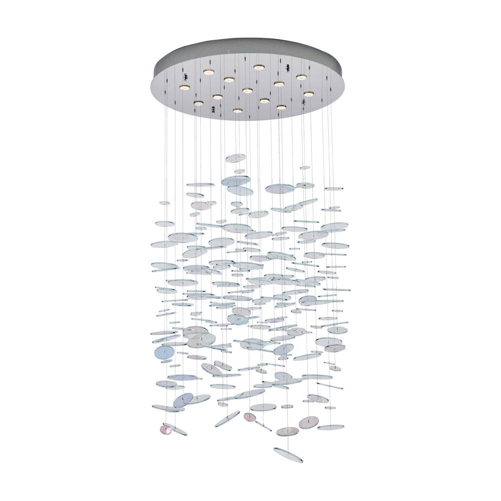 Kalco Lighting Spettro 36-in 13 Light Socket Polished Chrome Chandelier