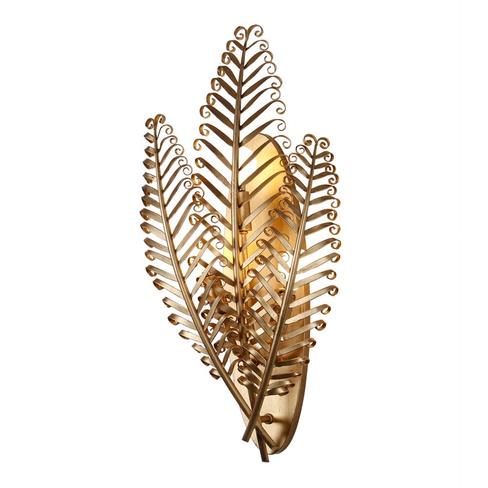 Kalco Lighting 528221MG Modern Gold Fern 11.5-in 3 Light Socket Modern Gold Wall Sconce Image 9