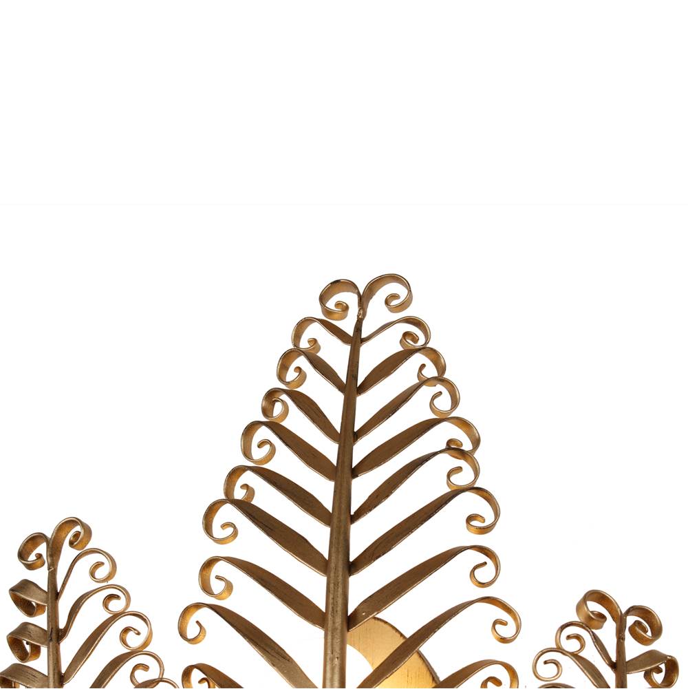 Kalco Lighting 528221MG Modern Gold Fern 11.5-in 3 Light Socket Modern Gold Wall Sconce Image 5