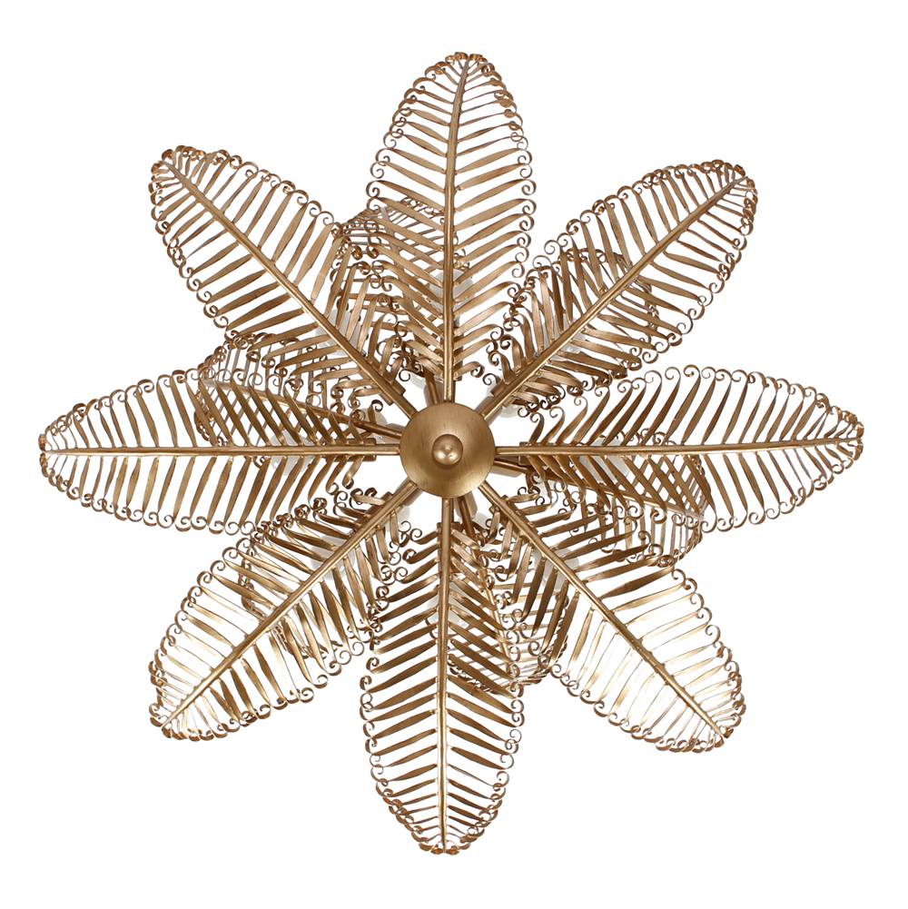 Kalco Lighting 528255MG Modern Gold Fern 36-in 14 Light Socket Modern Gold Chandelier Image 7