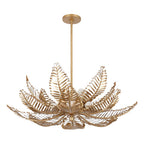 Kalco Lighting 528255MG Modern Gold Fern 36-in 14 Light Socket Modern Gold Chandelier Image 5