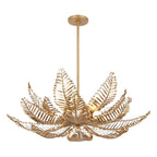 Kalco Lighting 528255MG Modern Gold Fern 36-in 14 Light Socket Modern Gold Chandelier Image 4