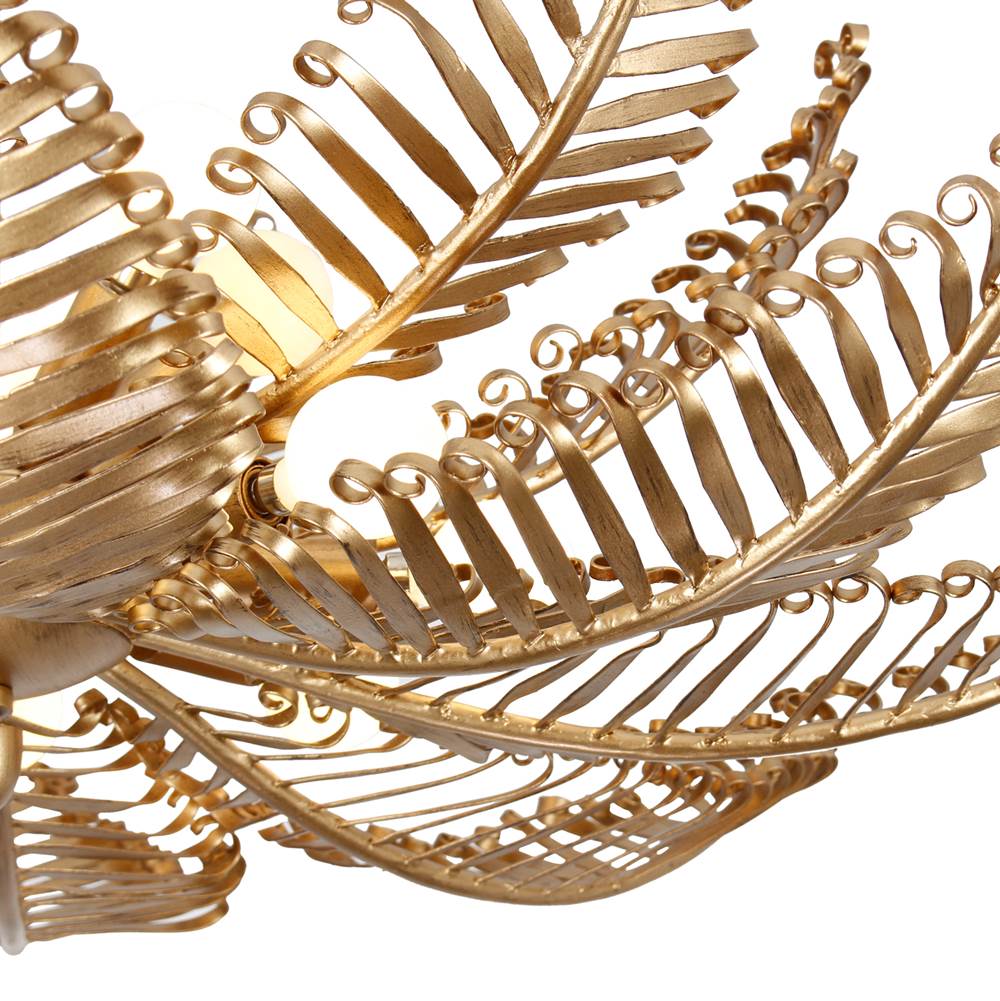 Kalco Lighting 528255MG Modern Gold Fern 36-in 14 Light Socket Modern Gold Chandelier Image 2