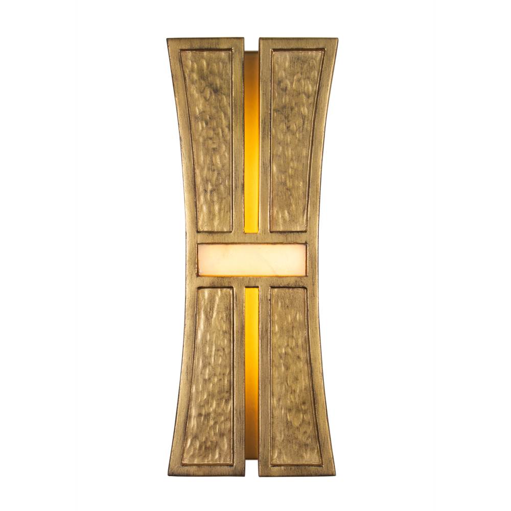 Kalco Lighting 528421RBG Rustic Gold With Brushed Gold Dos 14-in 2 Light Led Rustic Gold And Brushed Gold Wall Sconce Image 1