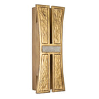 Kalco Lighting Dos 14-in 2 Light Led Rustic Gold And Brushed Gold Wall Sconce