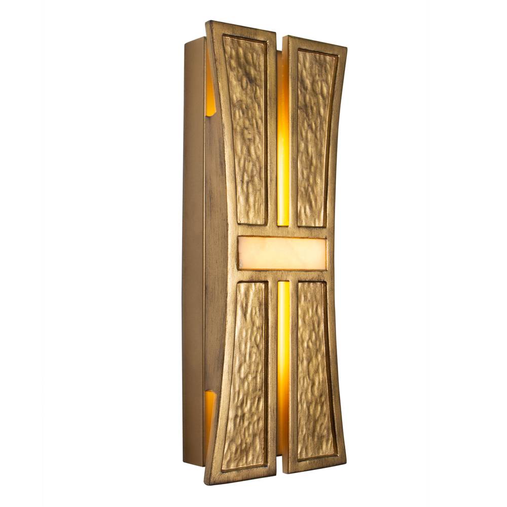 Kalco Lighting 528421RBG Rustic Gold With Brushed Gold Dos 14-in 2 Light Led Rustic Gold And Brushed Gold Wall Sconce Image 6