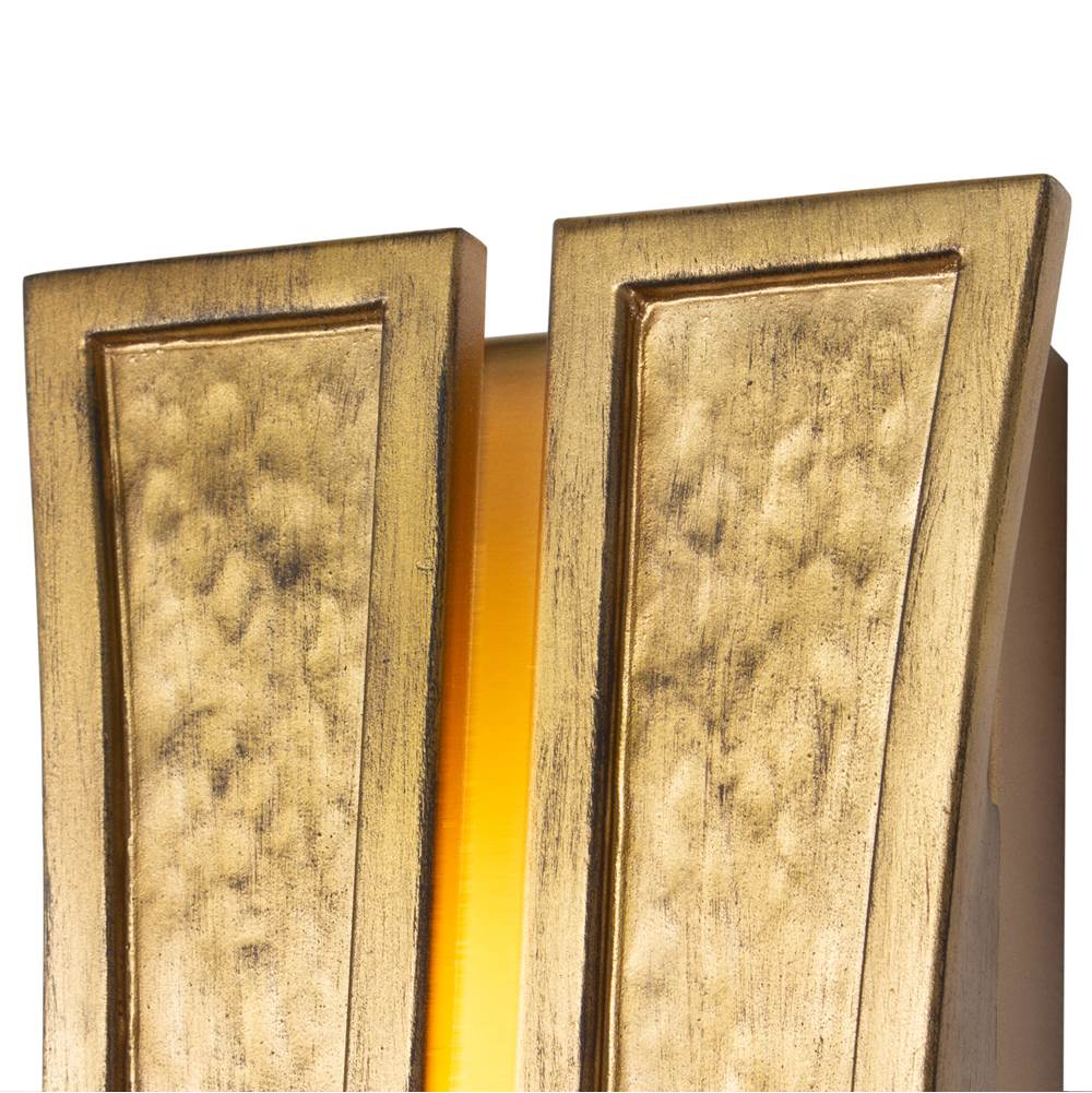 Kalco Lighting 528421RBG Rustic Gold With Brushed Gold Dos 14-in 2 Light Led Rustic Gold And Brushed Gold Wall Sconce Image 3