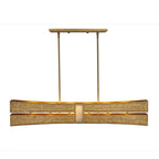 Kalco Lighting 528461RBG Rustic Gold With Brushed Gold Dos 48-in 6 Light Socket Rustic Gold And Brushed Gold Linear Pendant Image 1