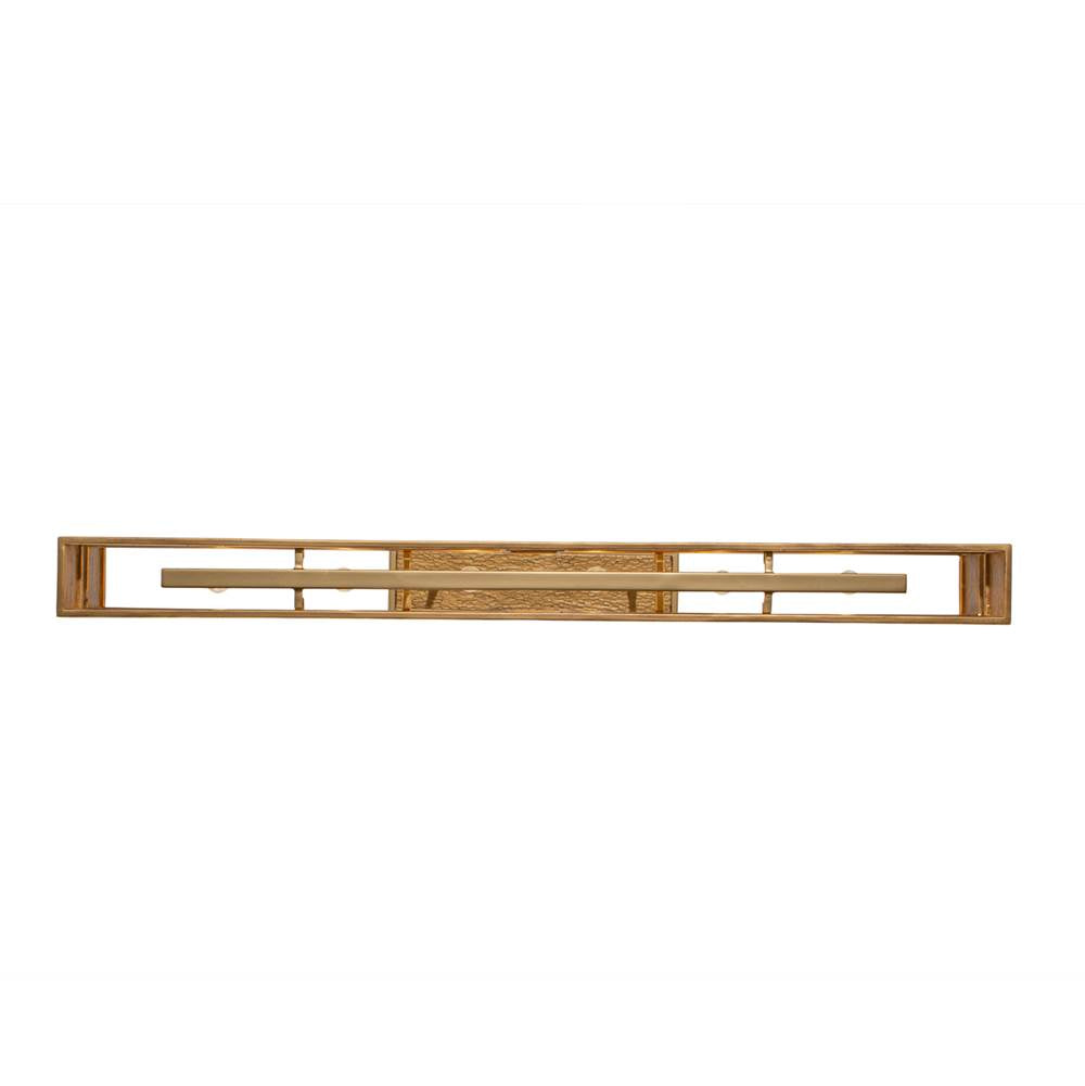 Kalco Lighting 528461RBG Rustic Gold With Brushed Gold Dos 48-in 6 Light Socket Rustic Gold And Brushed Gold Linear Pendant Image 8