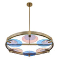 Kalco Lighting 528555WB Winter Brass Optics 36-in 6 Light Socket Winter Brass Chandelier Image 1