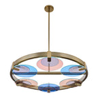 Kalco Lighting Optics 36-in 6 Light Socket Winter Brass Chandelier
