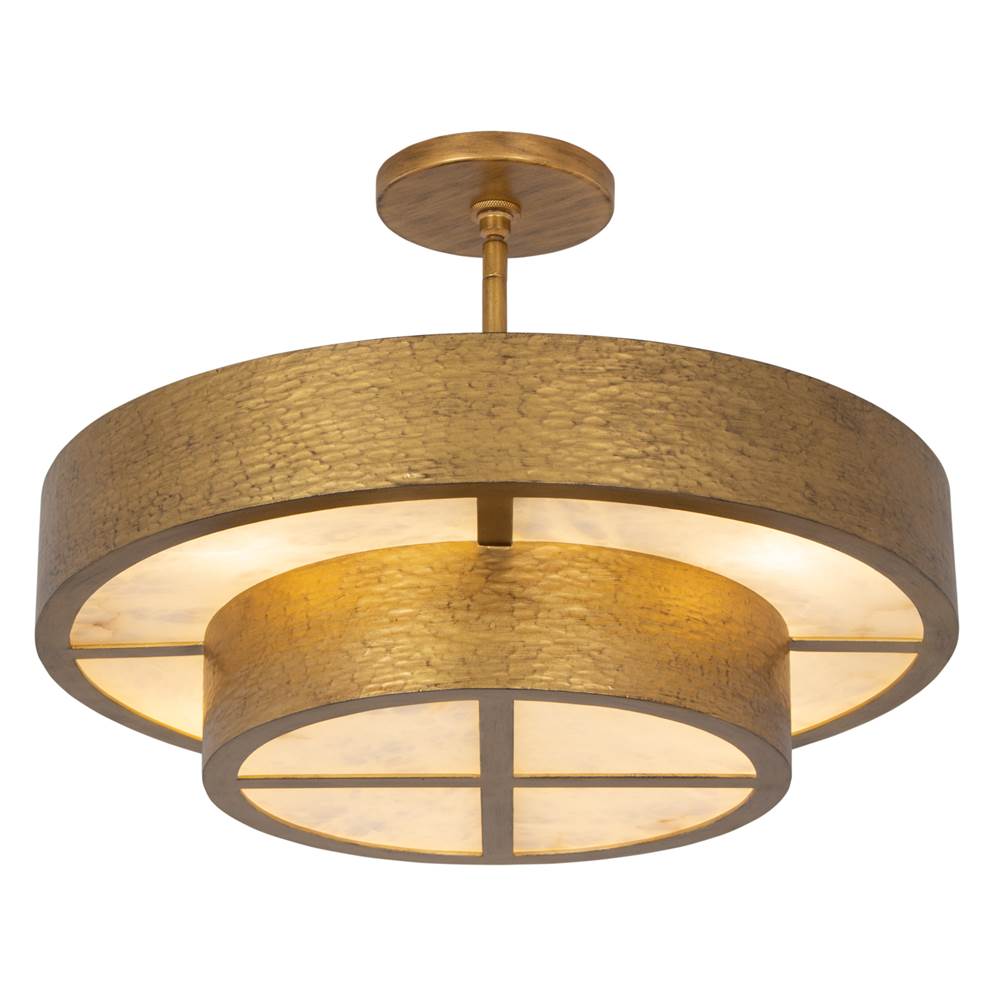 Kalco Lighting 528645RSG Rustic Gold Moda 22-in 8 Light Socket Rustic Gold Convertible Semi-flush Mount Image 1