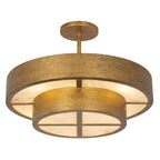 Kalco Lighting 528645RSG Rustic Gold Moda 22-in 8 Light Socket Rustic Gold Convertible Semi-flush Mount Image 1