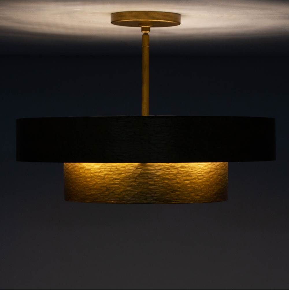 Kalco Lighting 528645RSG Rustic Gold Moda 22-in 8 Light Socket Rustic Gold Convertible Semi-flush Mount Image 6
