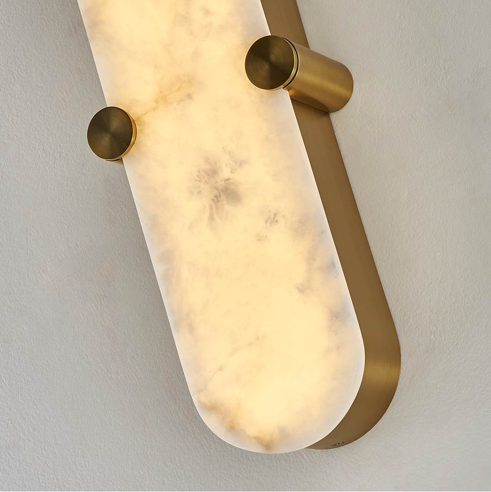 Kalco Lighting 528721WB Winter Brass Lumba 20-in 1 Light Led Winter Brass Wall Sconce Image 2