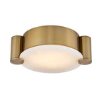 Kalco Lighting Lumba 14-in 1 Light Led Winter Brass Flush Mount