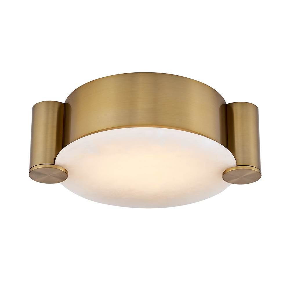 Kalco Lighting Lumba 14-in 1 Light Led Winter Brass Flush Mount