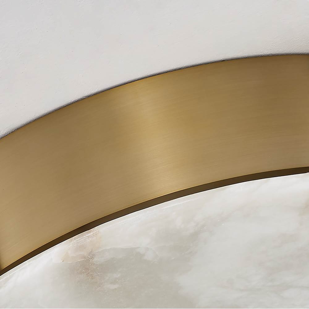 Kalco Lighting 528741WB Winter Brass Lumba 14-in 1 Light Led Winter Brass Flush Mount Image 4