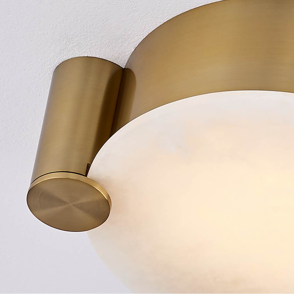 Kalco Lighting 528741WB Winter Brass Lumba 14-in 1 Light Led Winter Brass Flush Mount Image 3