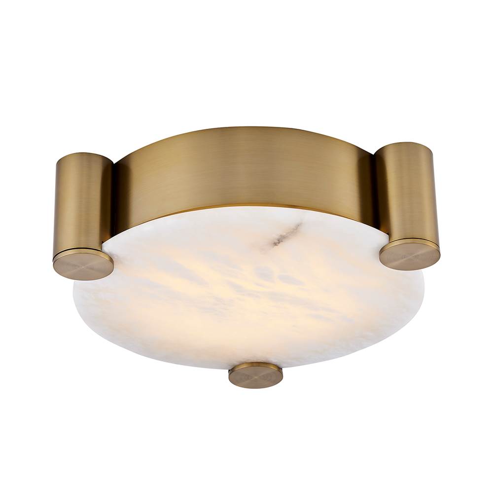 Kalco Lighting 528742WB Winter Brass Lumba 17-in 1 Light Led Winter Brass Flush Mount Image 1