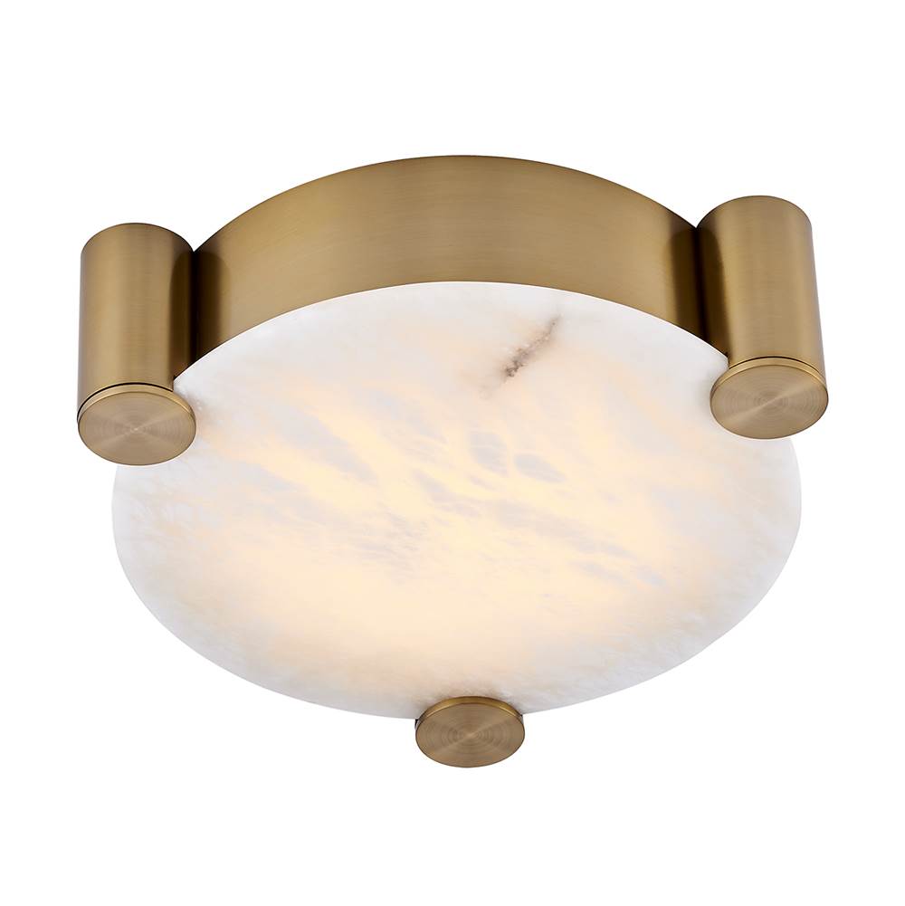 Kalco Lighting Lumba 17-in 1 Light Led Winter Brass Flush Mount