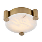 Kalco Lighting Lumba 17-in 1 Light Led Winter Brass Flush Mount