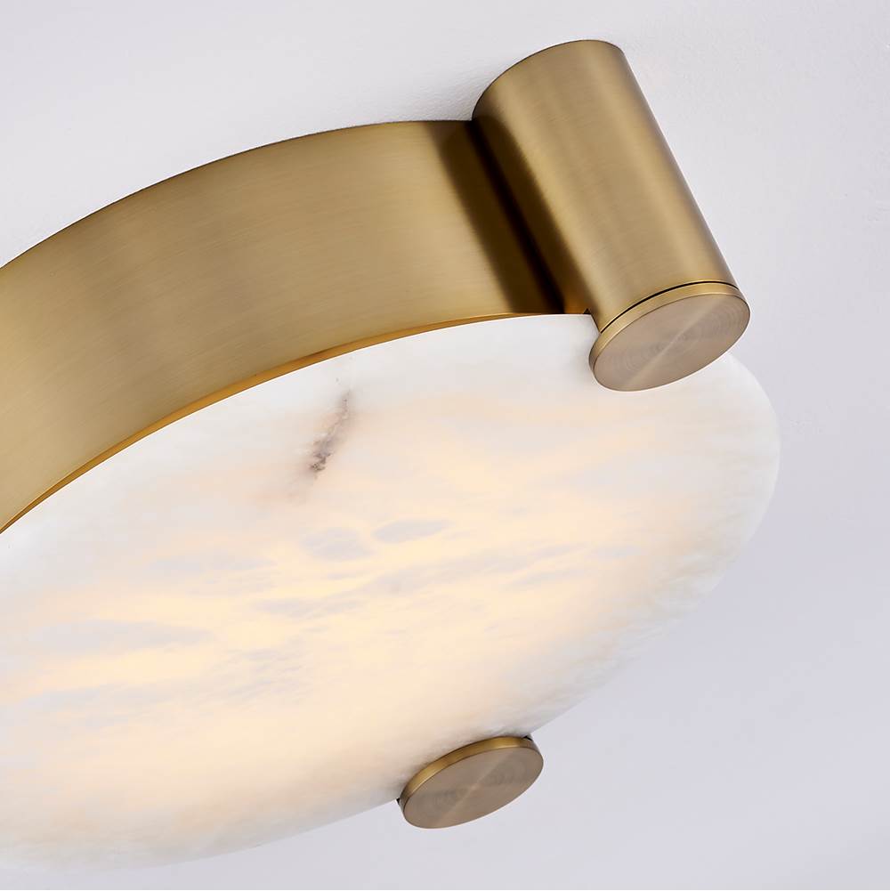 Kalco Lighting 528742WB Winter Brass Lumba 17-in 1 Light Led Winter Brass Flush Mount Image 4