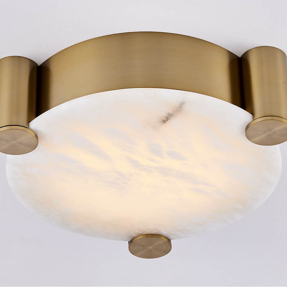 Kalco Lighting 528742WB Winter Brass Lumba 17-in 1 Light Led Winter Brass Flush Mount Image 3