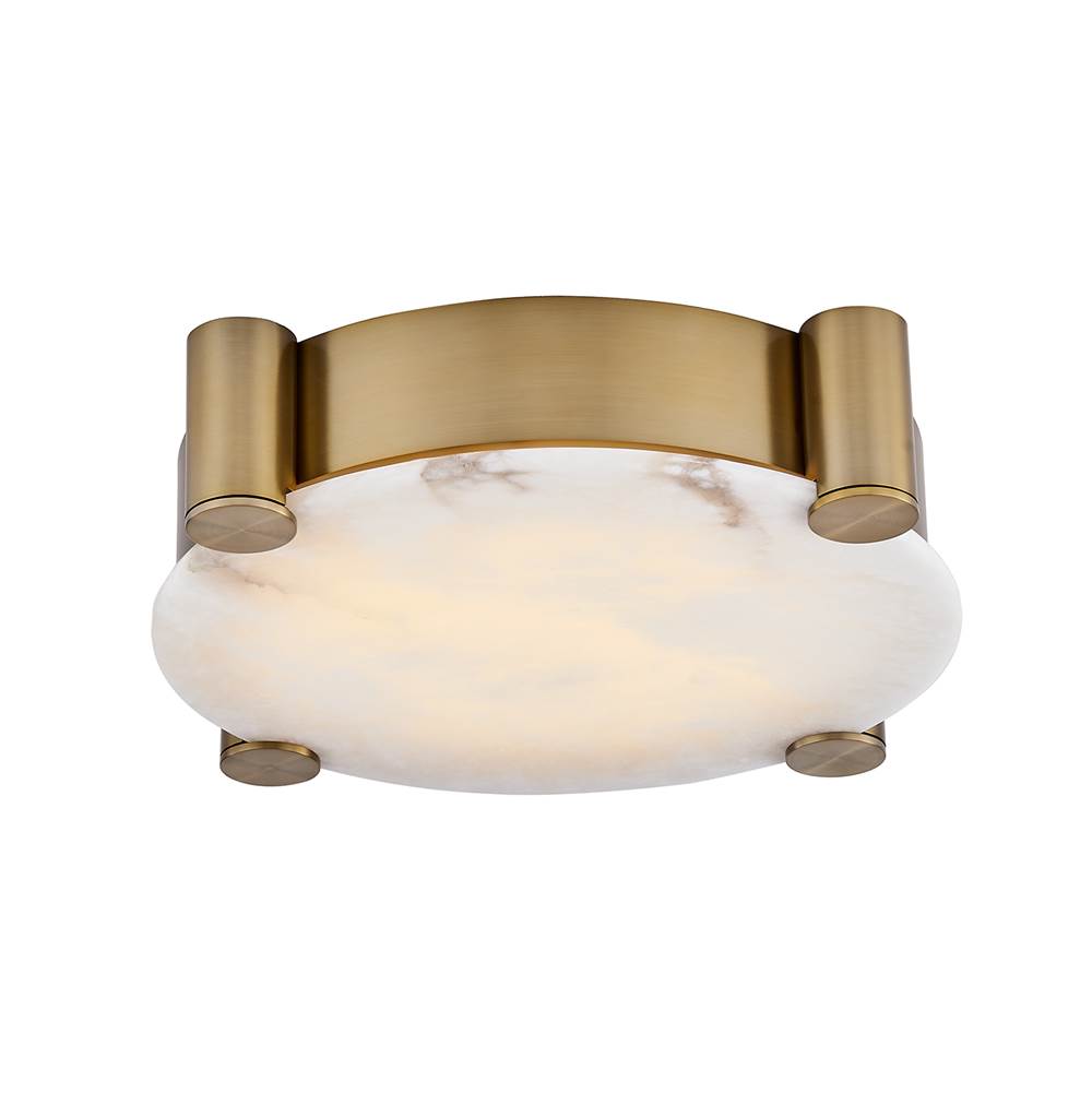 Kalco Lighting 528743WB Winter Brass Lumba 21-in 1 Light Led Winter Brass Flush Mount Image 1