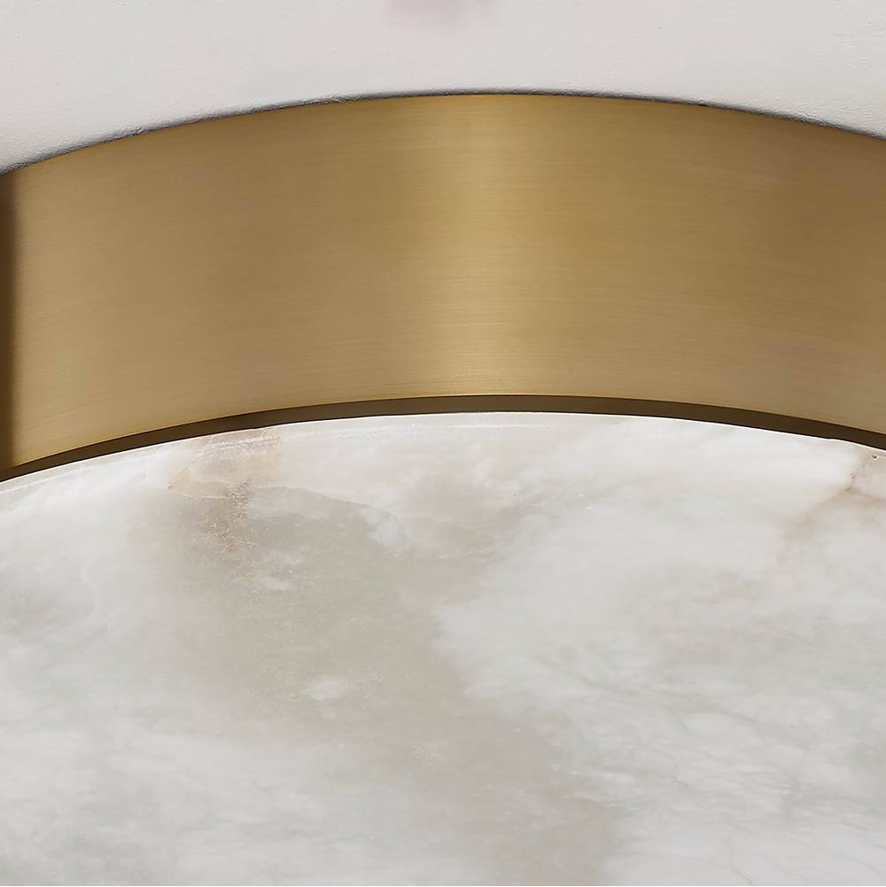 Kalco Lighting 528743WB Winter Brass Lumba 21-in 1 Light Led Winter Brass Flush Mount Image 6